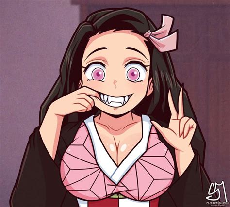 Nezuko wants to play with her (SemiDraws) .